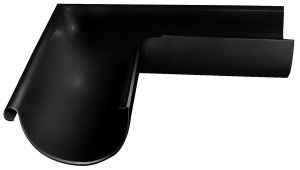 Угол желоба внешний GRAND LINE 90 гр. 125 мм RAL 9005