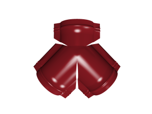 Тройник Y - образный для полукруглого конька 0,45 PE с пленкой RAL 3003