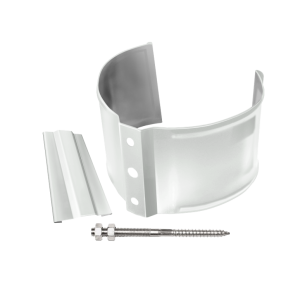 Grand Line ПВХ Хомут трубы металлический на камень белый