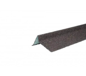 Планка торцевая с гранулятом Шинглас, коричнево-серый