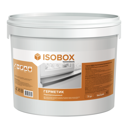 Герметик ISOBOX Паропроницаемый Акриловый (наружный А), 7кг