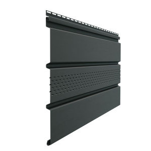 Docke PREMIUM Софит с центральной перфорацией (Графит) 