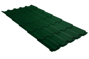 Металлочерепица Kvinta plus Satin 0,5 RAL 6005