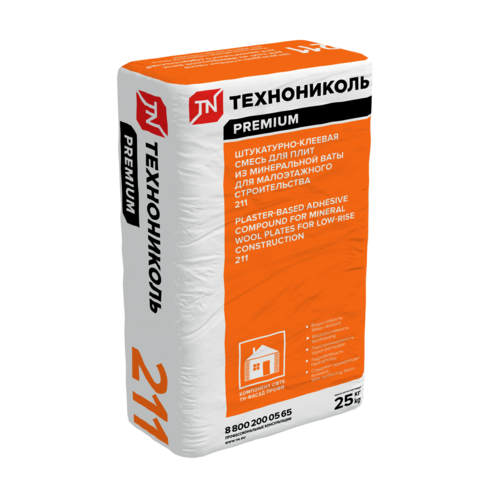 Штукатурно-клеевая смесь для плит из минеральной ваты для малоэтажного строительства ТЕХНОНИКОЛЬ 211