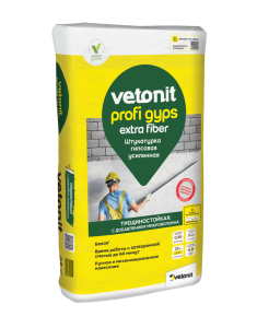 Штукатурка усиленная гипсовая vetonit profi gyps 25кг