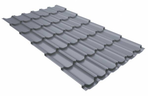 Металлочерепица Kvinta plus Satin 0,5 RAL 7004