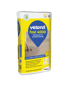 Наливной пол универсальный vetonit fast 4000 20кг