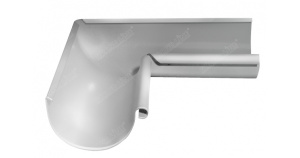 Угол желоба внутренний Optima, 90 гр,125мм RAL 9003