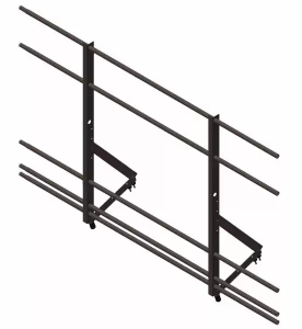Ограждение кровельное Grand Line со снегозадержателем Optima 1,2х2м RAL 8017