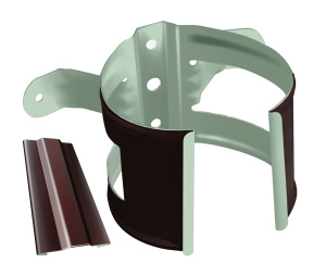 Кронштейн трубы на дерево Optima, 90мм RAL 8017