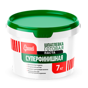 Шпатлевка готовая Старатели Суперфинишная 7кг