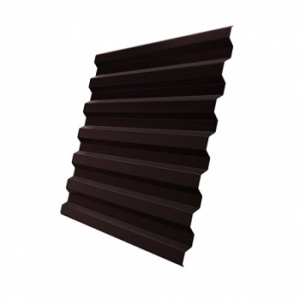 Профнастил оцинкованный С21, 0,35 RAL 8017 (шоколадно-коричневый)