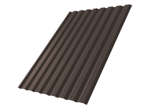 Лист профилированный С20A Satin 0,5 RR 32 темно-коричневый