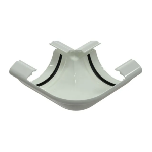 GLC PVC 152/100 угол желоба универсальный 90 град. белый RAL 9010