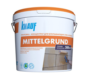 Грунтовка универсальная KNAUF Миттельгрунд для впитывающих оснований, 10кг