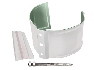 Кронштейн трубы на кирпич Optima, 90мм RAL 9003