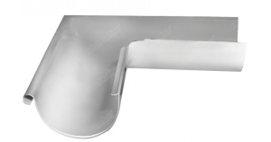 Угол желоба внешний Optima, 90 гр,125мм RAL 9003