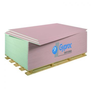 Лист гипсокартонный Gyproc ГКЛО-УК огнестойкий 2500х1200х12,5