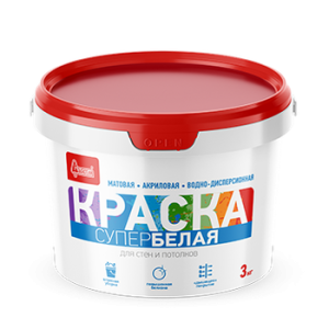 Краска Старатели ВД супербелая 3кг