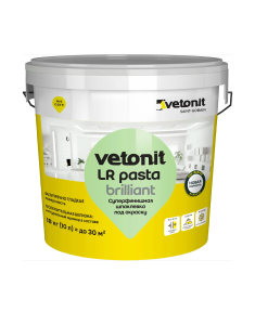 Шпаклевка суперфинишная под покраску vetonit LR pasta brilliant 18кг