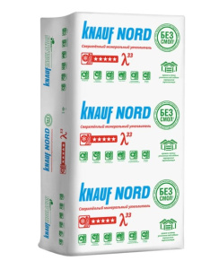 Утеплитель KNAUF NORD S33MR 100х600х1250 0,45м3 4,5м2 (6 плит)