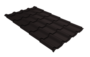 Металлочерепица Kamea Стальной бархат 0,5 RAL 9005 черный