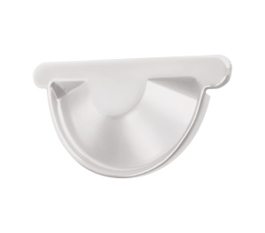 Заглушка торц. универс., Optima 125мм RAL 9003