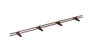 Снегозадержатель трубчатый VEGALite 20*40/1,2мм 3000мм для МЧ, ПН, мягкой кровли RAL 8017