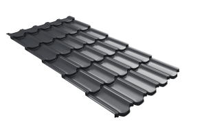 Металлочерепица Kvinta plus 3D Satin 0,5 RAL 7024