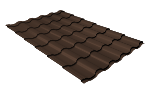 Металлочерепица Kredo Velur 0,5 RAL 8017 шоколад