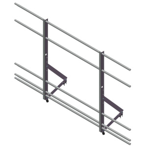 Ограждение кровельное Grand Line со снегозадержателем Optima 1,2х2м RAL 7004