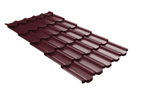 Металлочерепица Kvinta plus 3D Velur 0,5 RAL 3005