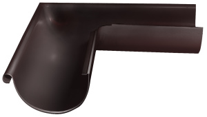 Угол желоба внешний Optima, 90 гр,125мм RAL 8017 шоколад
