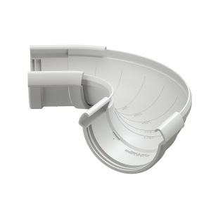 DOCKE LUX элемент угловой желоба регулируемый 60°-160° пломбир D=141 