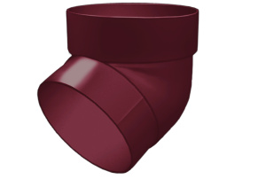 Grand Line ПВХ Колено трубы 67 град.бордо (RAL 3005)