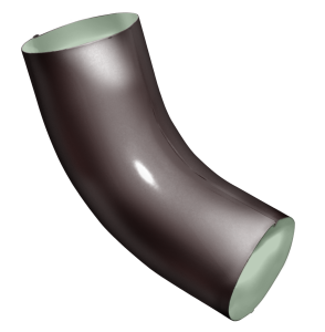 Колено 60 град, Optima 90мм RAL 8017 шоколад