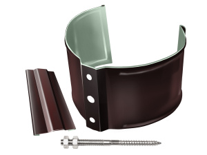 Кронштейн трубы на кирпич Optima, 90мм RAL 8017 шоколад