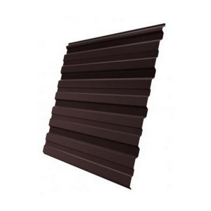 Профнастил оцинкованный С10, 0,5, ПЭ RAL 8017 SKARDEX (шоколадно-коричневый)
