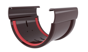 Grand Line ПВХ Соединитель желобов Дизайн 135 шоколадный