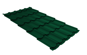 Металлочерепица Kvinta plus 0,45 Drap RAL 6005