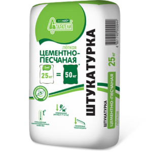 Штукатурка Старатели цементно-песчаная легкая Эколайт 25кг
