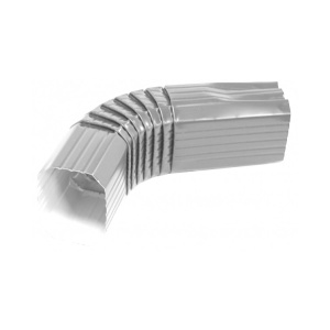 Колено трубы гофрированное прямоугольное Optima RAL 9003