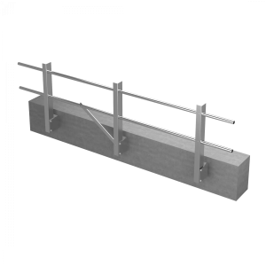 Кровельное ограждение универсальное Zn (1 м.) h=900 мм. для фальцевой кровли RAL9003