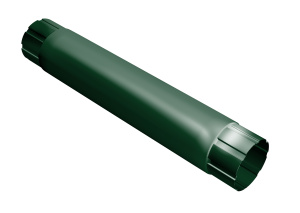 Труба круглая GRAND LINE 125/90 мм 1м RAL 6005