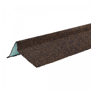 Планка торцевая с гранулятом Шинглас, правая, светло-коричневый