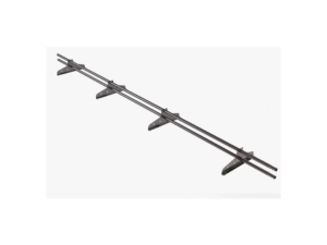 Снегозадержатель трубчатый VEGALux 25*45/2мм 3000мм для МЧ, ПН, мягкой кровли (RAL 9005 (черный))