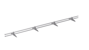 Снегозадержатель трубчатый VEGALite 20*40/1,2мм 3000мм для МЧ, ПН, мягкой кровли RAL 9006