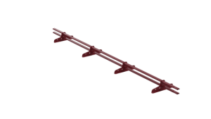 Снегозадержатель трубчатый VEGALite 20*40/1,2мм 3000мм для МЧ, ПН, мягкой кровли RAL 3011