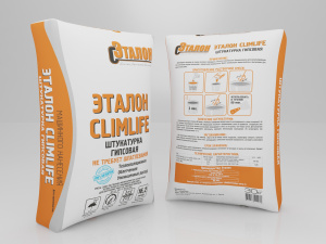 Штукатурка ЭТАЛОН CLIMLIFE MN (30кг) гипсовая серая машинного нанесения