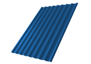 Профнастил оцинкованный С20, 0,4 RAL 5005 (сигнальный синий)